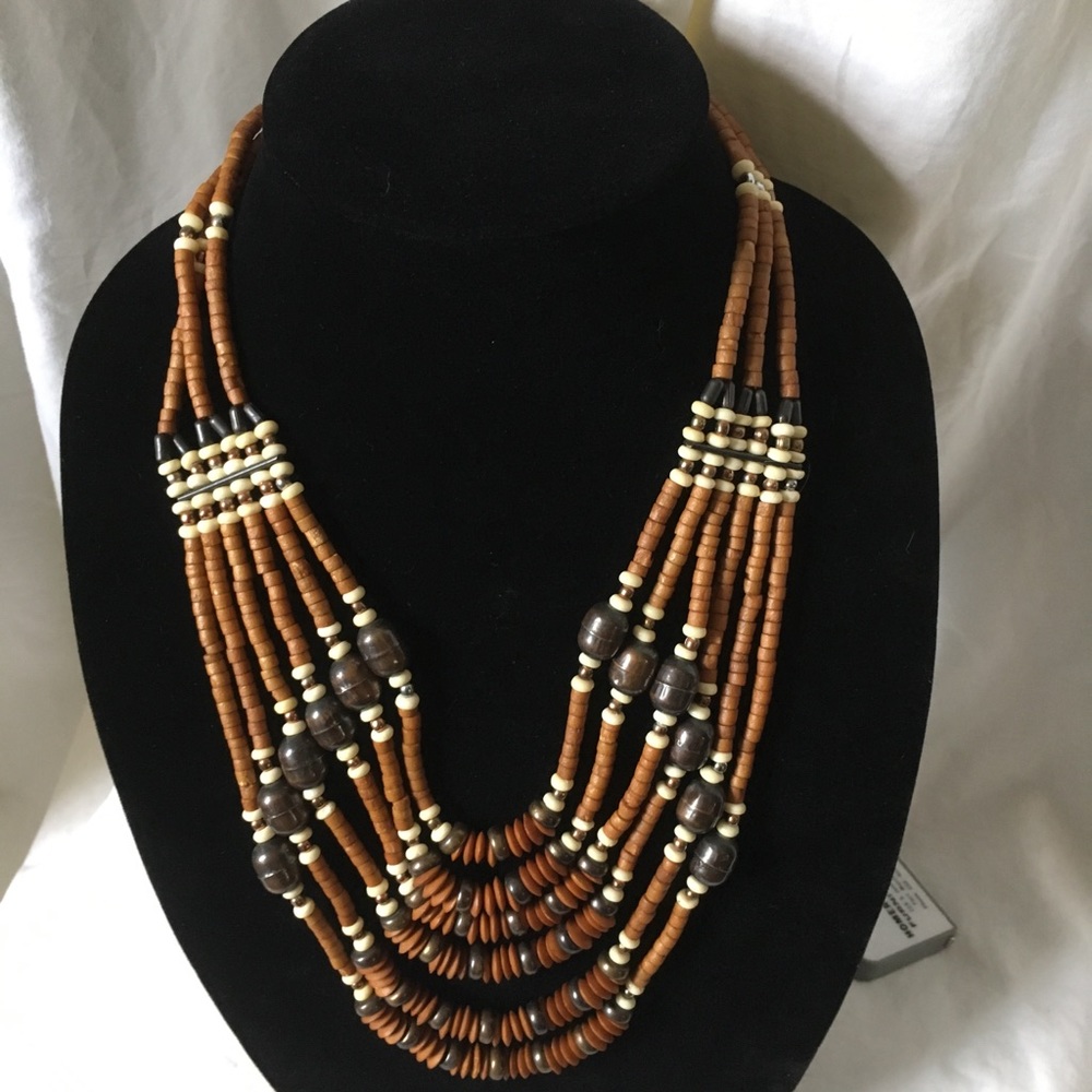 Vintage Tribal Boho Statement Bib Necklace - Picture 2 of 8